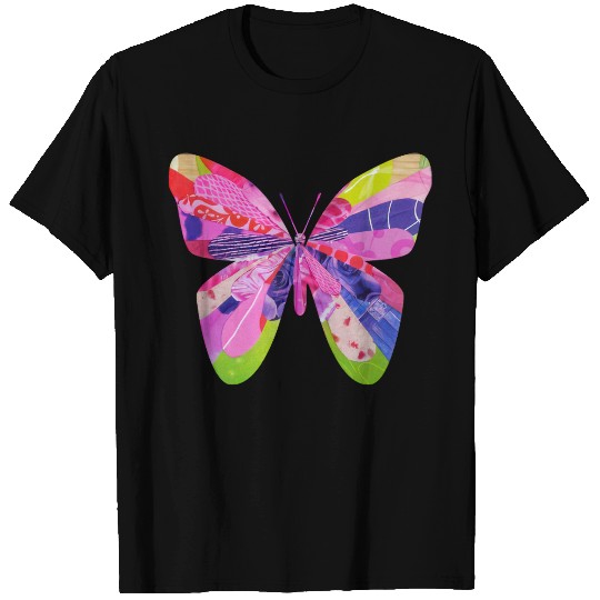 Butterfly design unique collage bug art garden T Shirts