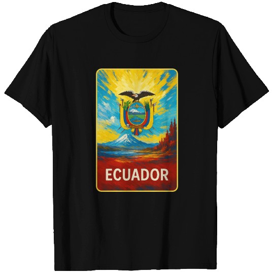 Ecuador - Colorful Emblem T Shirts