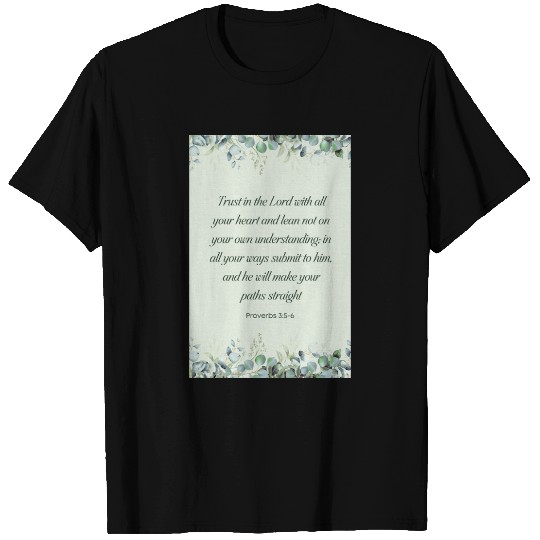 Proverbs 35-6 Bible Verse Christian Wall Art T Shirts