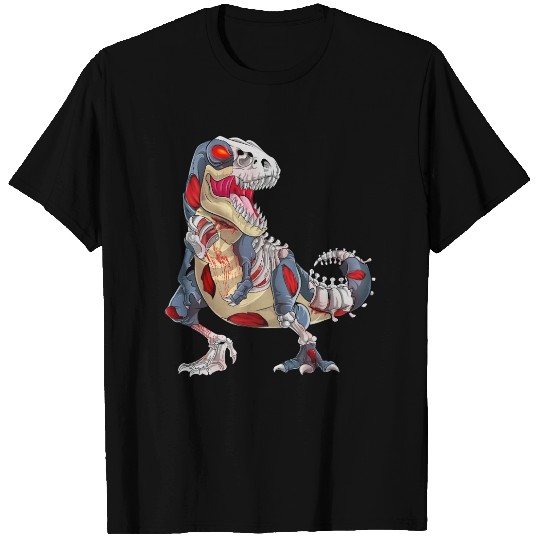 Zombie Saurus Halloween Zombie Skeleton Dinosaur T Shirts