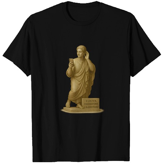Classical Bust with Modern Mobile Theme T Shirts