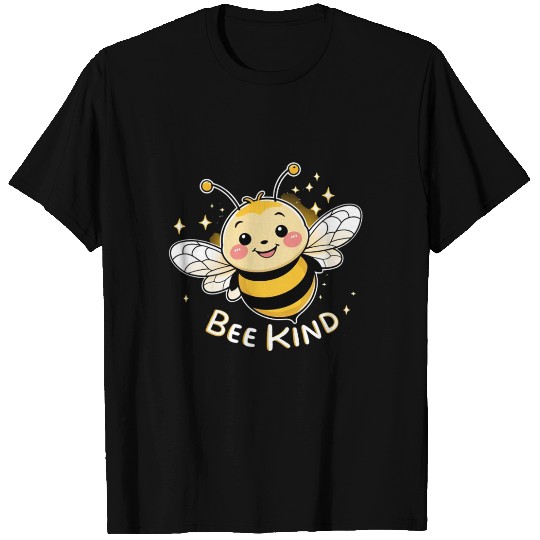 Whimsical Bee Character with Bee Kind Message T Shirts