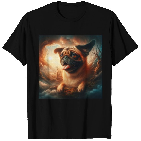Fantasy Pug Art T Shirts