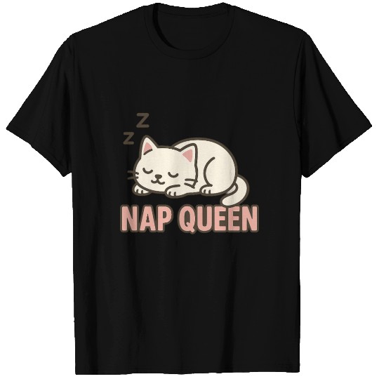 Sleeping Cat Nap Queen Illustration T Shirts