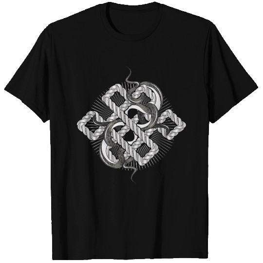 Silver Snake Knot – Mystical & Elegant T Shirts