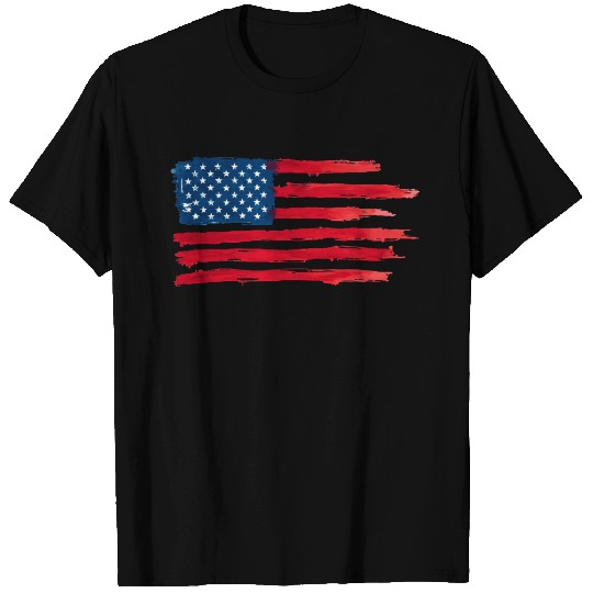 Stylized American Flag Illustration T Shirts