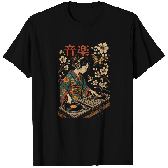 Geisha DJ – Japanese Vinyl Vibes T Shirts