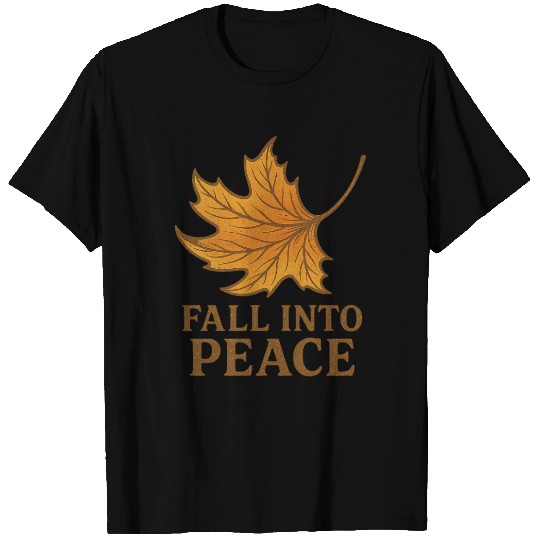Autumn Leaf Peace Illustration T Shirts