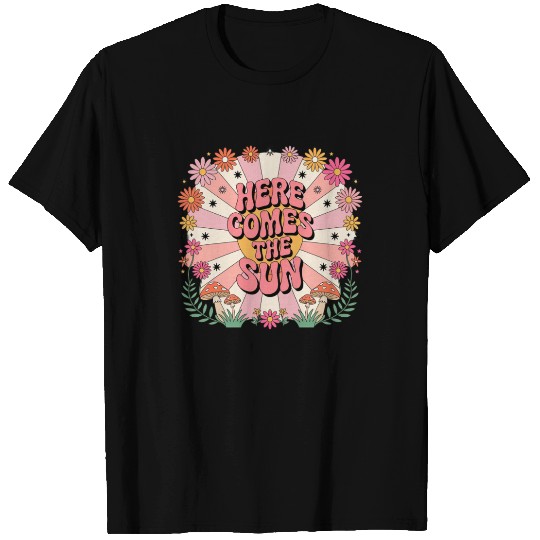 Here Comes The Sun Flowers Abstract Art Lover T Shirts