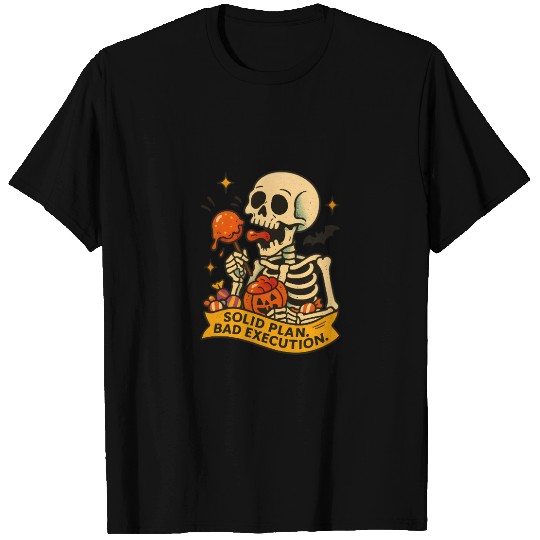 Halloween Skeleton with Trick or Treat T Shirts