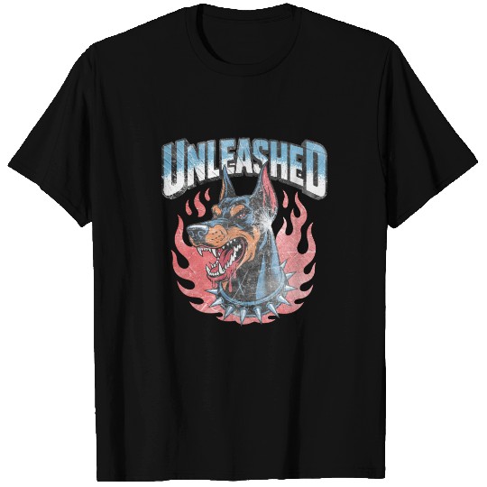 Unleashed Doberman Graphic Design T Shirts