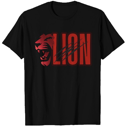 Roaring Lion Emblem with Bold Typography T Shirts
