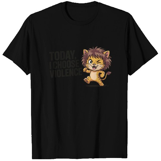 Cute Cartoon Lion with Bold Slogan T Shirts