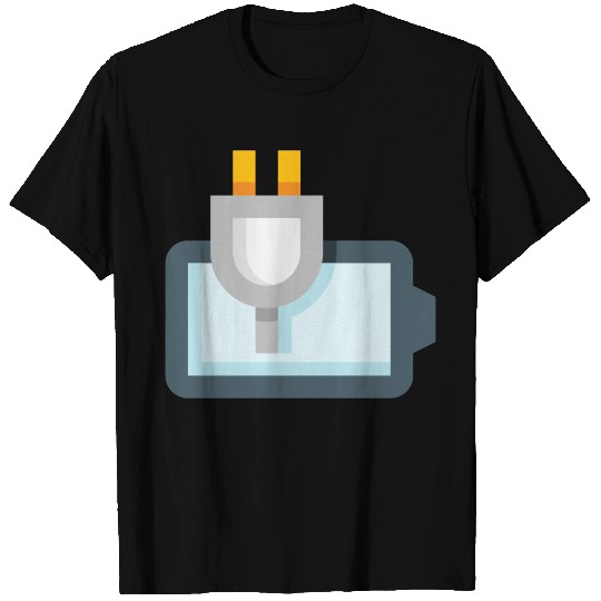Electric Plug Motif on Modern Background T Shirts