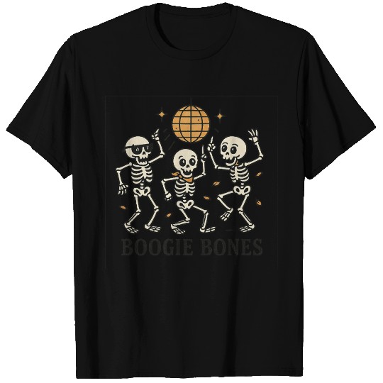 Disco Skeleton Dance Illustration T Shirts