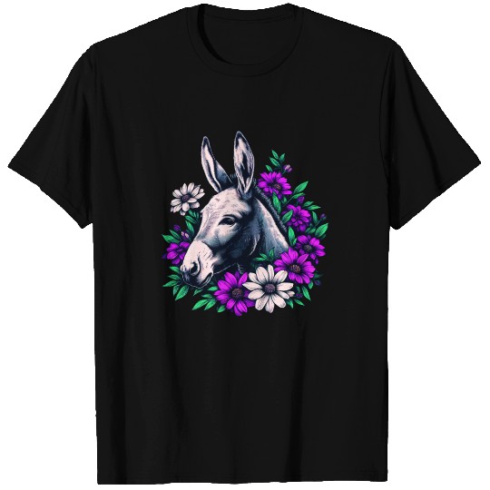 Floral Donkey T Shirts