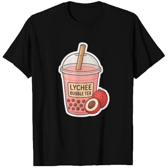 Lychee Bubble Tea Illustration T Shirts