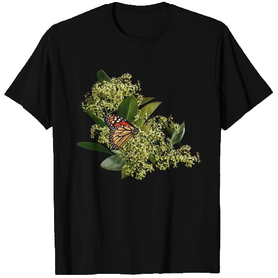 Monarch Butterfly on Euonymus T Shirts
