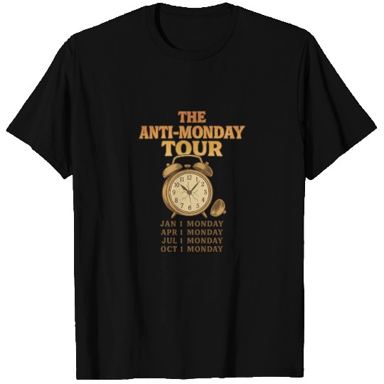 The Anti-Monday Tour Dates Retro Calendar T Shirts