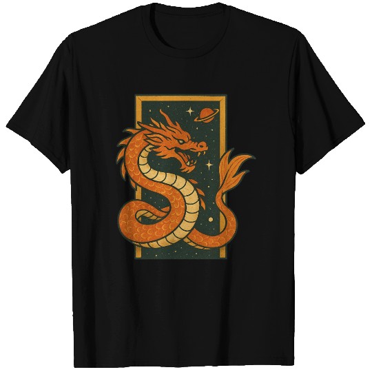 Celestial Dragon Illustration T Shirts
