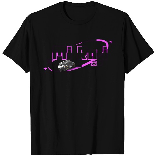 Neon Drift Car Graphic T Shirts