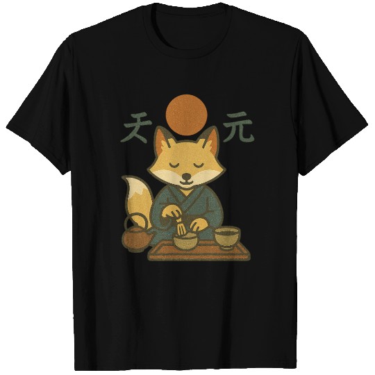 Anime Fox Meditation Scene T Shirts
