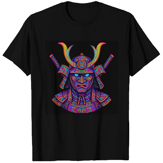 Neon Samurai Warrior Psychedelic T Shirts