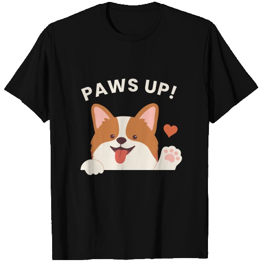 Playful Puppy Paws Up T Shirts Design
