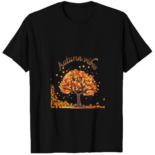 Autumn Vibes Tree Print T Shirts