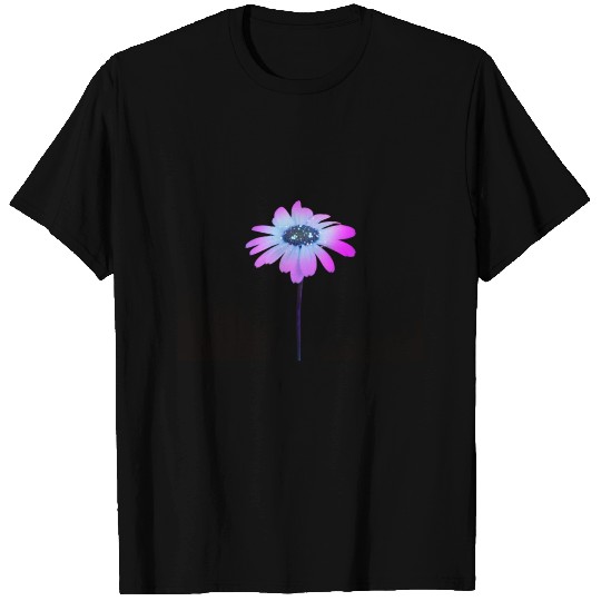 Neon Purple Pink Daisy T Shirts