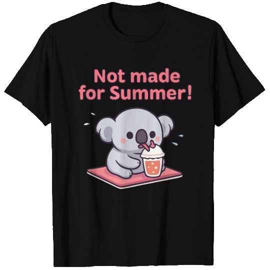 Cute Koala with Summer Treats Illustration T Shirts