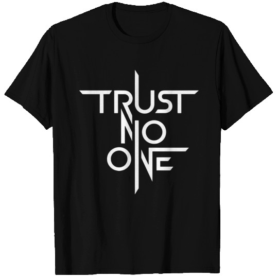 Trust No One Neon Graphic Design T Shirts