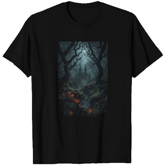 Enchanted Forest Castle Scene T Shirts