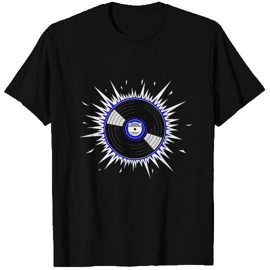 Vinyl Record Starburst Design T Shirts