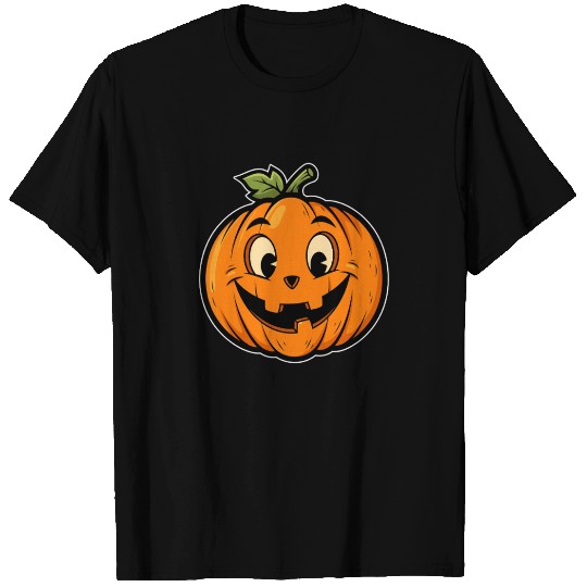 Playful Jack-o'-Lantern Cartoon Design T Shirts