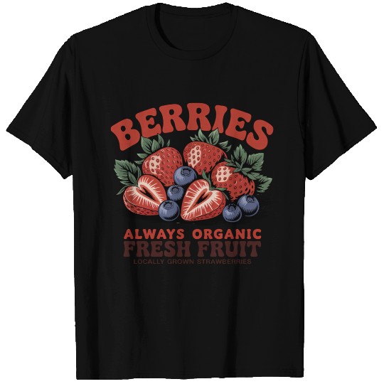 Berry Bliss Organic Fruit Design T Shirts