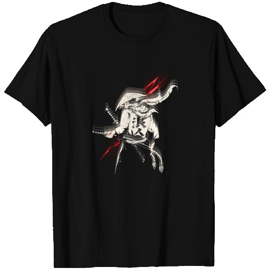 Futuristic Samurai Warrior Illustration T Shirts