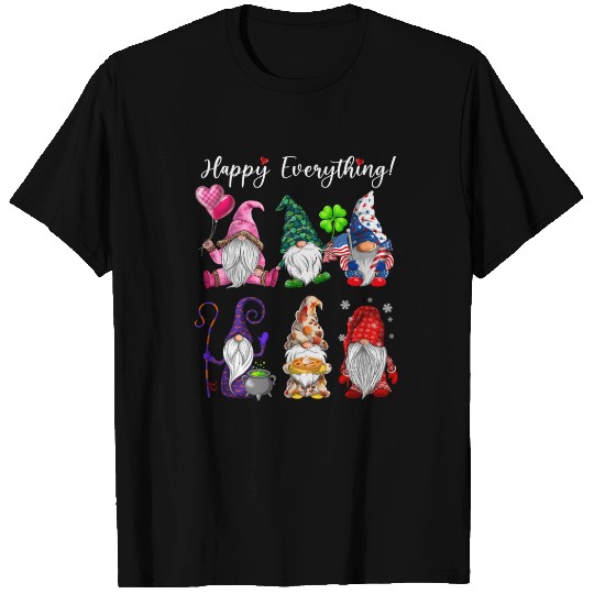 Happy Everything Gnomes Every Seasons All Year T Shirts