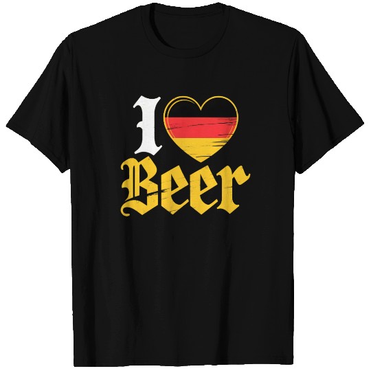 I Love Beer German Bier Funny Germany Flag T Shirts