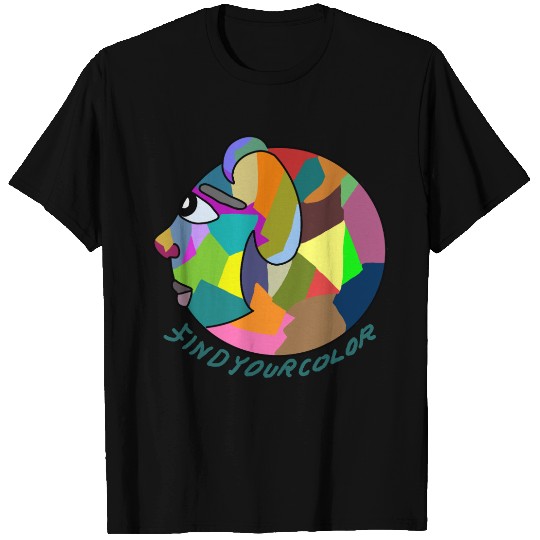 Find Your Color – Mosaic Face Design T Shirts