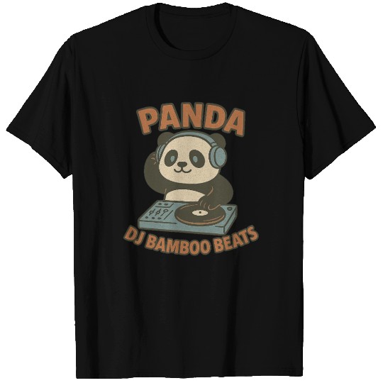 Panda DJ Bamboo Beats Illustration T Shirts