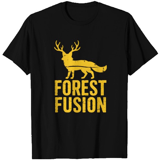 Wild Deer Forest Fusion T Shirts