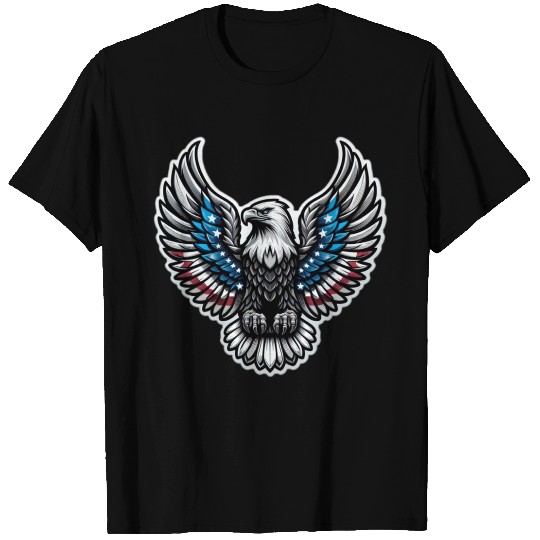 Patriotic Eagle Emblem T Shirts