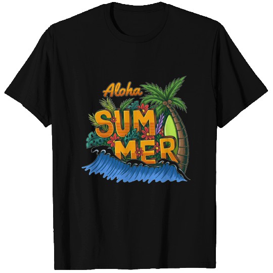 Aloha Summer Tropical Design T Shirts