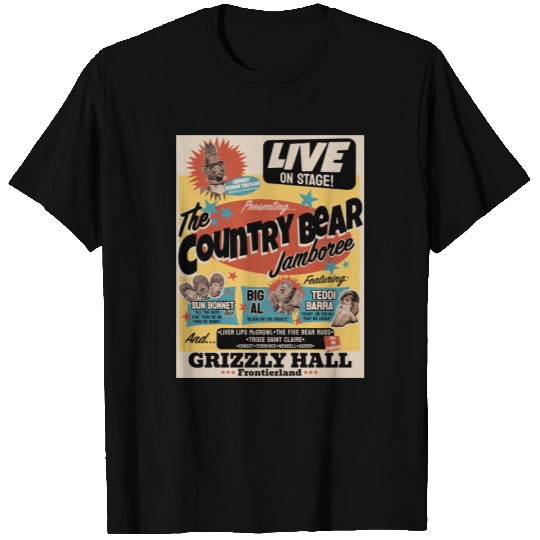 Country Bear Jamboree Vintage Concert Poster T Shirts