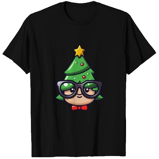 Festive Geek Christmas Tree Design T Shirts