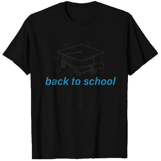 Graduation Cap and Scroll Back to School Print T Shirts