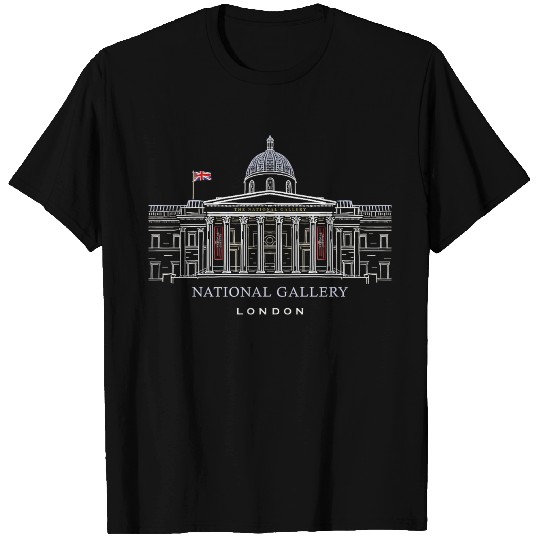 London National Gallery Landmark, Hand drawing T Shirts