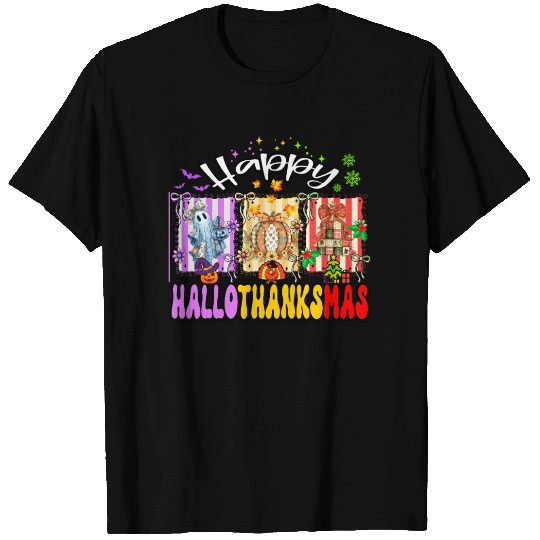 Festive Halloween Thanksgiving Collage T Shirts