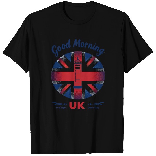 Good Morning UK – Classic Union Jack & Red Phone B T Shirts